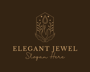Elegant Ornamental Gemstone logo design