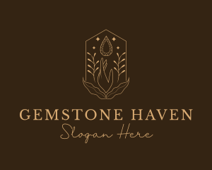 Elegant Ornamental Gemstone logo design