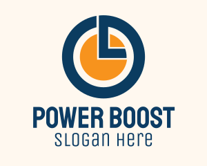 Power Button Stopwatch logo design