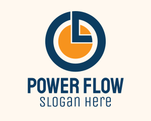 Power Button Stopwatch logo design