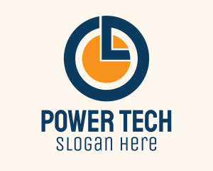 Power Button Stopwatch logo design