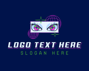 Cyber - Cyber Futuristic Eyes logo design