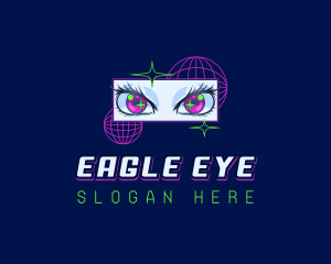 Anime Manga Eyes logo design