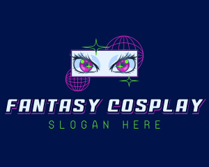 Cosplay - Cyber Futuristic Eyes logo design