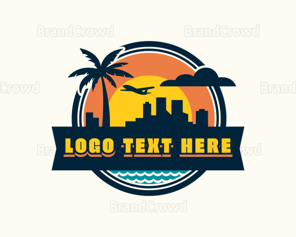 Sunset Vacation Getaway Logo