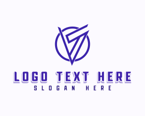 Professional - Modern Geometric Letter V logo design