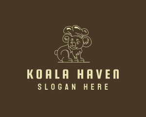Koala - Koala Chef Cartoon logo design