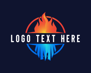 Exhaust - Heating Cooling Exhaust logo design