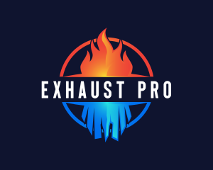 Exhaust - Heating Cooling Exhaust logo design