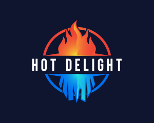 Heating Cooling Exhaust logo design