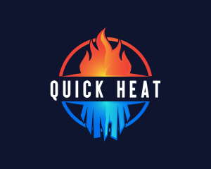 Heating Cooling Exhaust logo design