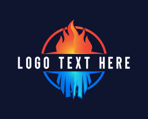 Heat - Heating Cooling Exhaust logo design