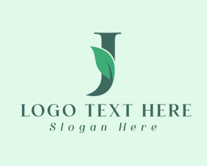 Leaf - Natural Leaf Letter J logo design