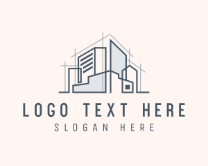 Scaffolding - House Property Building logo design