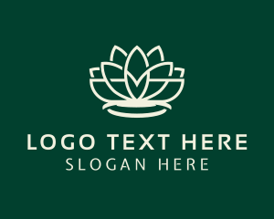 White - Lotus Wellness Salon logo design