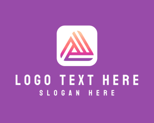 Mobile Application Letter A logo design