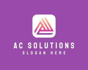 Mobile Application Letter A logo design