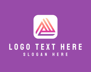 Application - Mobile Application Letter A logo design