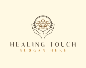 Lotus Hand Wellness logo design