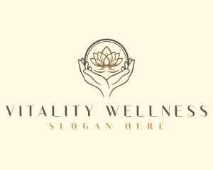 Lotus Hand Wellness logo design