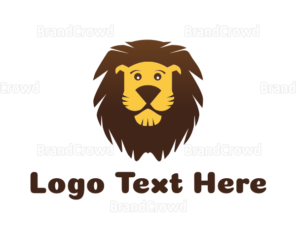 Cartoon Illustration Lion Logo