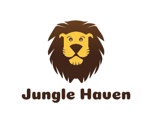 Cartoon Illustration Lion logo design