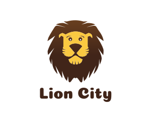 Cartoon Illustration Lion logo design