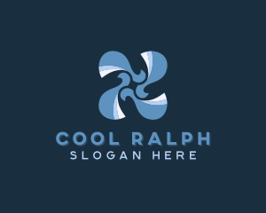 Propeller Cooling HVAC logo design