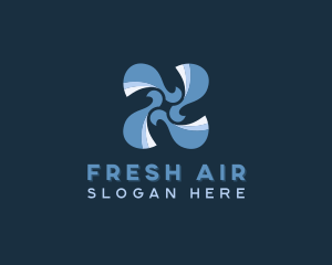 Propeller Cooling HVAC logo design