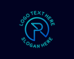 Modern Cyber Tech Letter R Logo