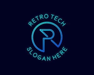 Modern Cyber Tech Letter R logo design