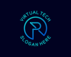 Online Gaming - Modern Cyber Tech Letter R logo design