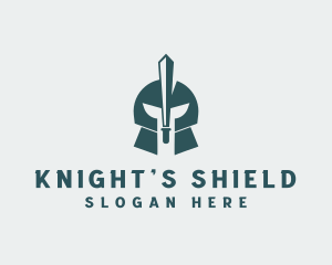 Knight - Spartan Knight Soldier logo design