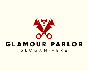 Parlor - Scissors Suit Grooming logo design