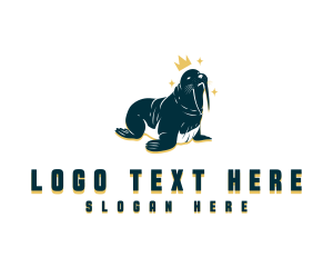 Marine - Wild Walrus Zoo logo design