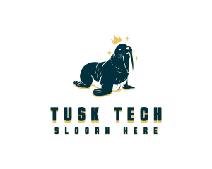 Tusk - Wild Walrus Zoo logo design