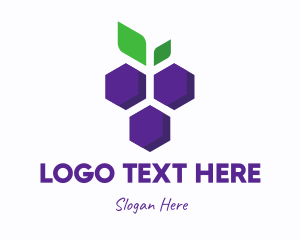 Vineyard - Abstract Purple Grapes logo design