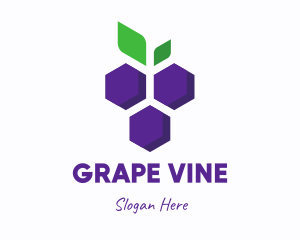 Grape - Abstract Purple Grapes logo design
