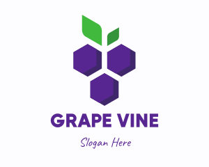 Abstract Purple Grapes logo design