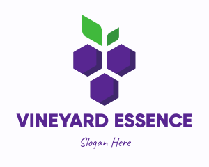 Abstract Purple Grapes logo design