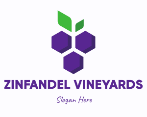 Abstract Purple Grapes logo design