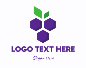 Vinery - Abstract Purple Grapes logo design