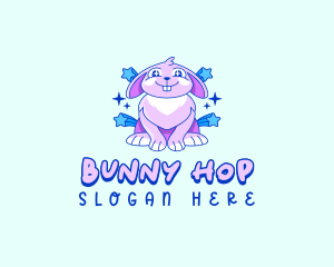 Retro Bunny Rabbit logo design