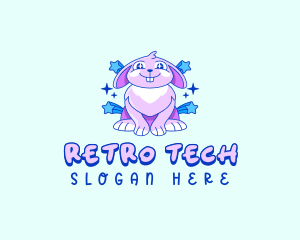 Retro Bunny Rabbit logo design