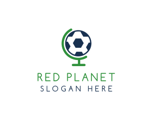 International Soccer Ball Globe logo design