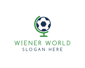 Soccer Globe Ball logo design