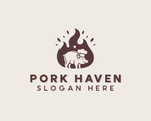 Pork Flame Barbecue  logo design