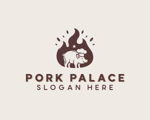 Pork - Pork Flame Barbecue logo design