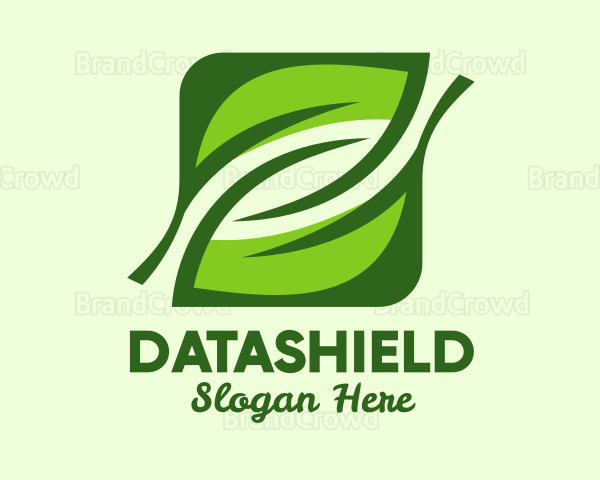 Green Square Leaf Logo