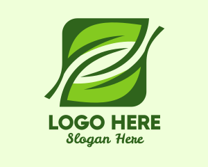 Orchard - Green Square Leaf logo design